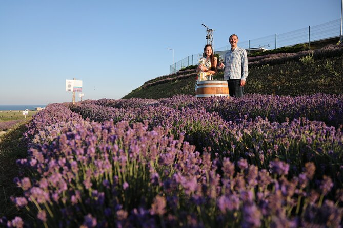 Aroma sampling of 5 Bulgarian Lavender varieties at DiVes Winery - Sea Views Are the Bonus You Should Plan For