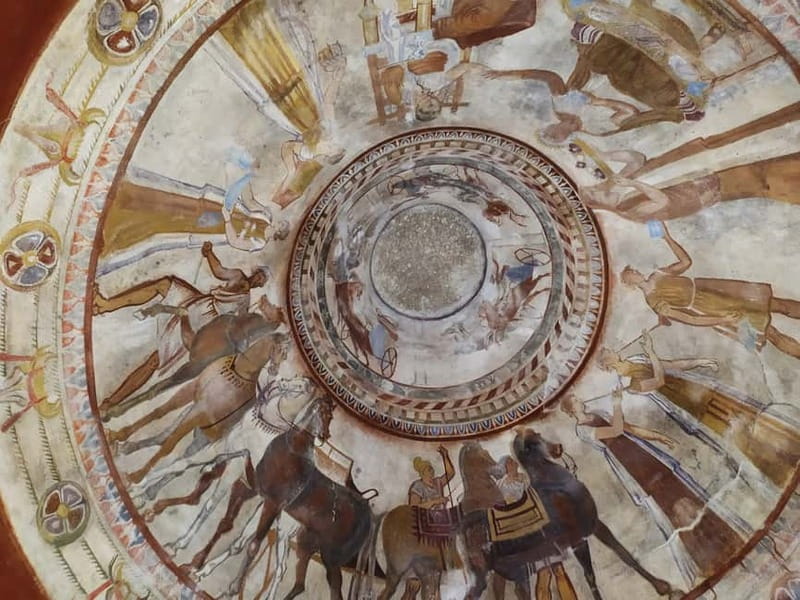 From Sofia: Valley of the Thracian Kings: Hidden Treasures - UNESCO Thracian Tomb of Kazanlak, frescoes you actually have time to see
