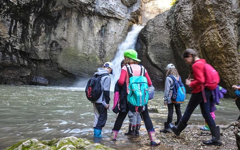 Full day waterfalls and caves around Veliko Tarnovo - Ponorite education: the 30-meter ladder descent