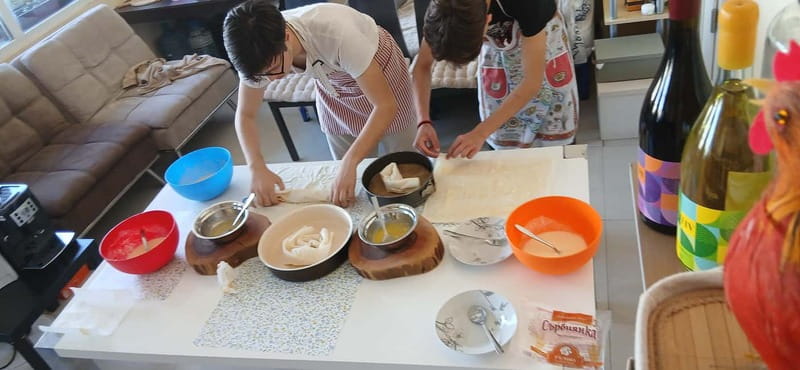 Sofia: Banitsa Pastry Class with a Local with Bulgarian Wine - Making banitsa from scratch: filo, eggs, cheese, and yogurt
