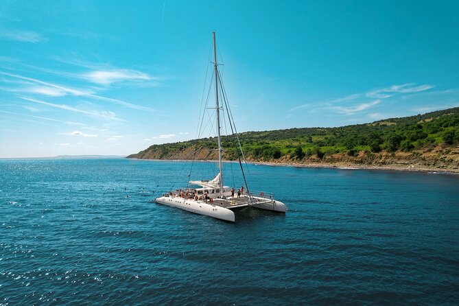 VIP Catamaran 4 hour Activity with Snorkeling in Bulgaria - Onboard comfort: shade, sundeck, and a bar that keeps things moving